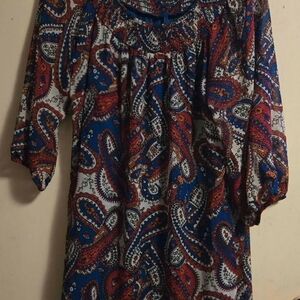 Paisley Print Bohemian Dress